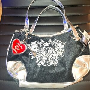 NWT Kansas City Chiefs Forever Fans Pro•FAN•ity Black Velvet Diamond Purse